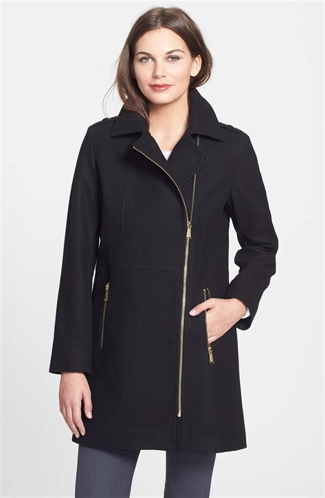 michael kors stretch wool coat|Michael Kors winter coats sale.